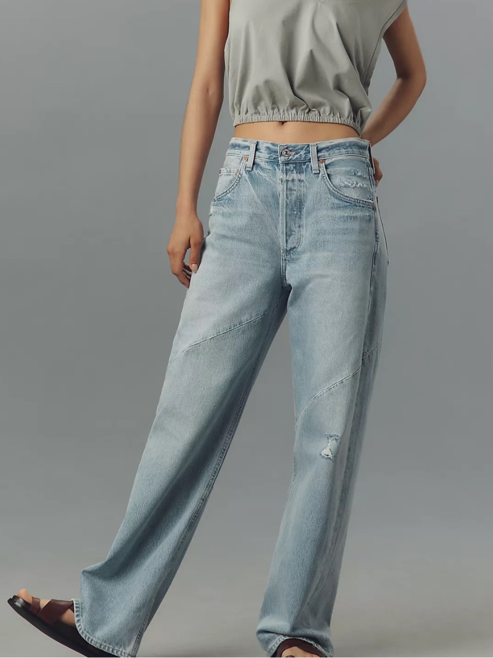 NWOT Citizens of Humanity Ayla Swirl High-Rise Tapered Jeans 28